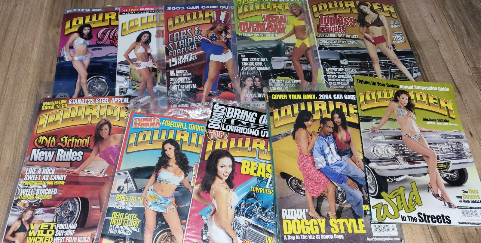 LotVintage Lowrider 2002-2004 Bundle Lot Magazines