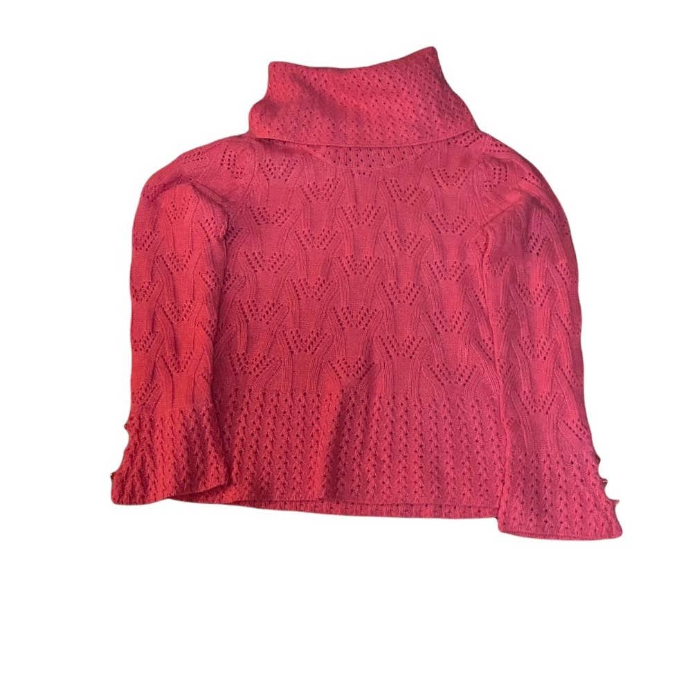 Grayson & Dunn 100% Cashmere Cowl Neck Pullover Sweater Small Petite Pink