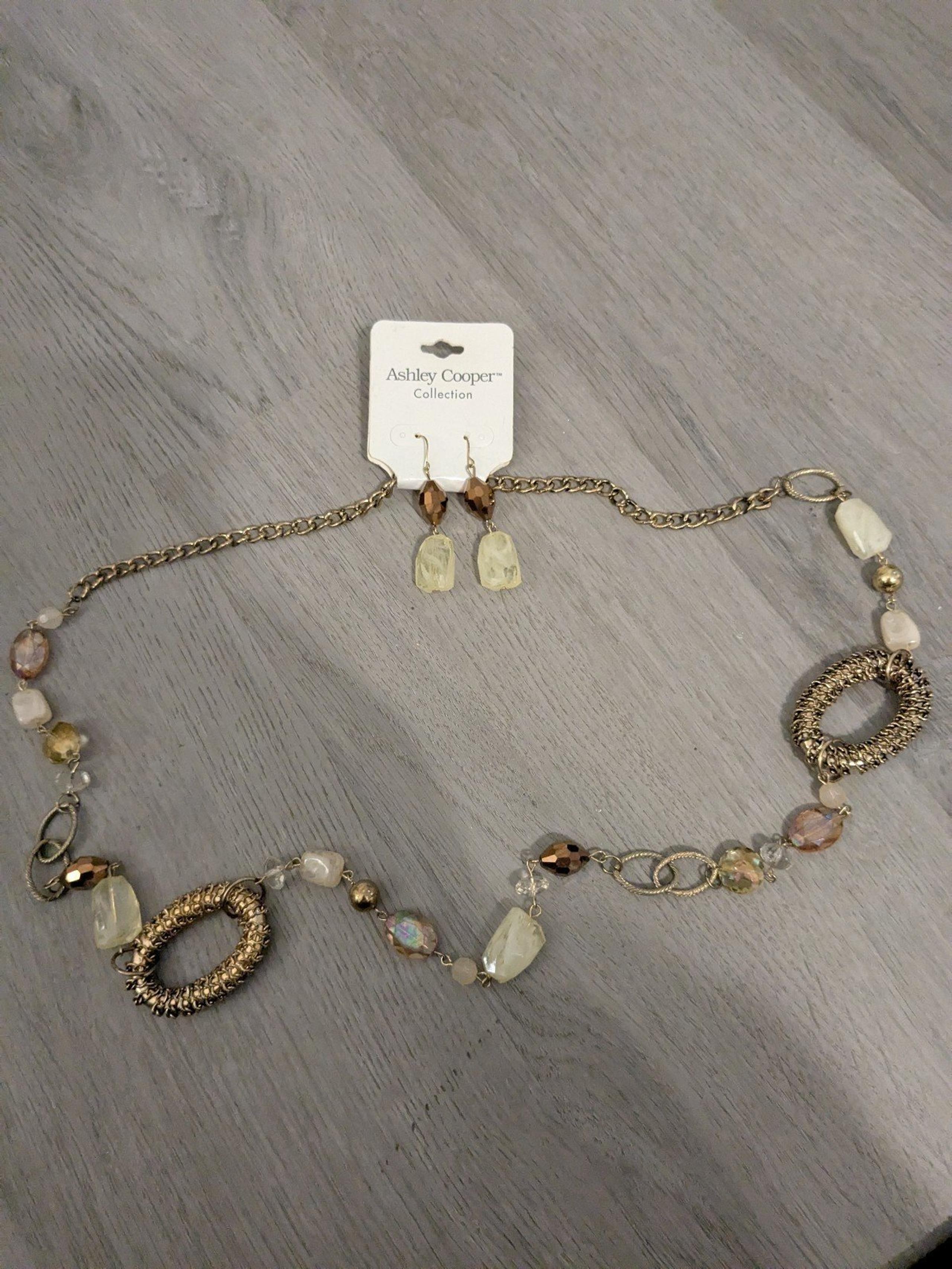 Ashley Cooper New Necklace & Earrings Set