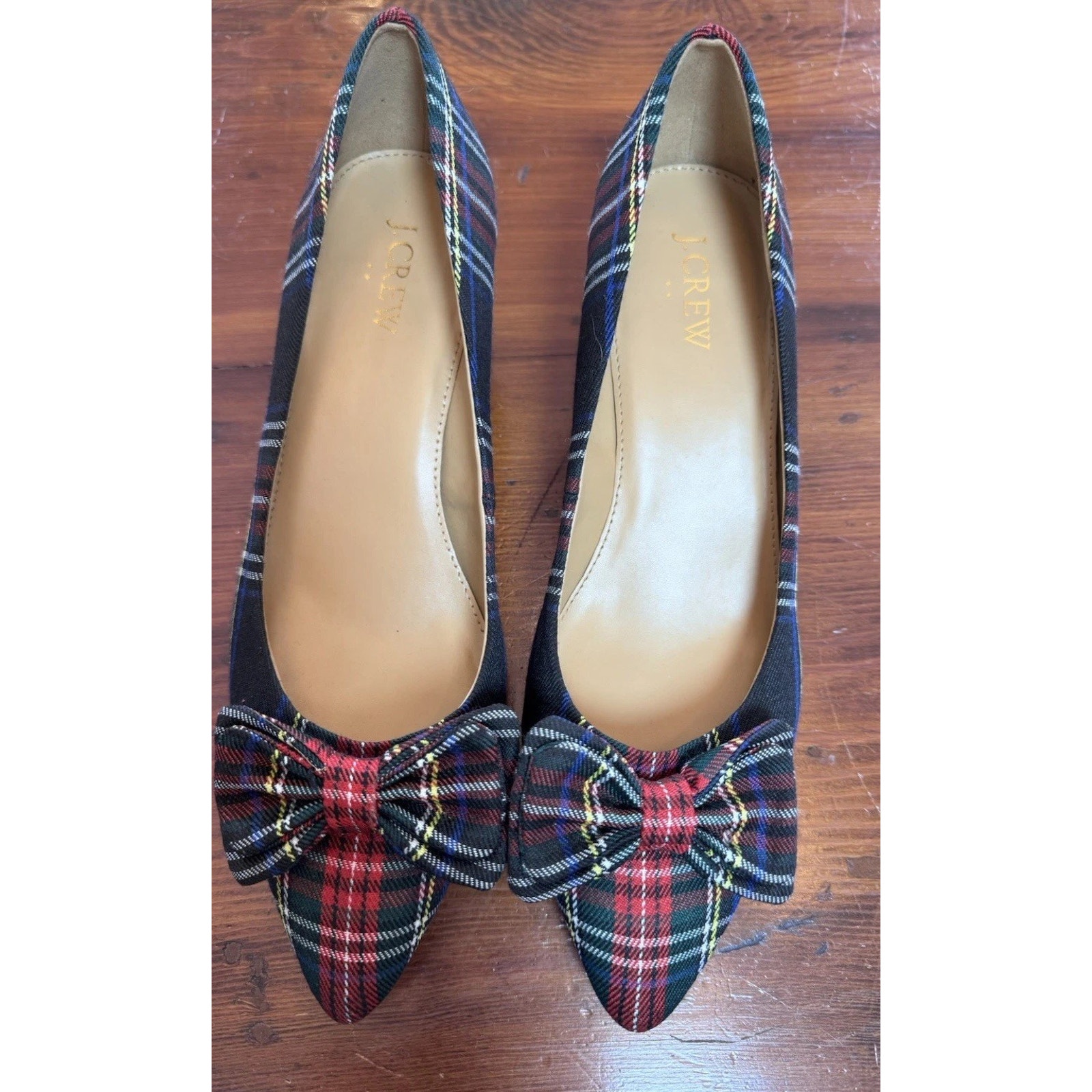 J. Crew Esme Tartan Kitten Heel Sz 8Preppy Classic Glam Luxe Old Money Chic NEW