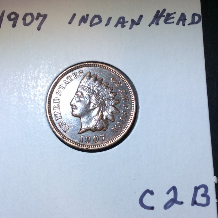 1907 Indian Head Penny with Super Details a