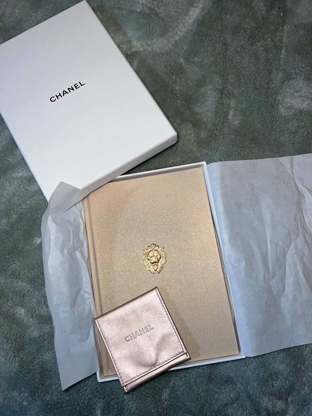 Chanel Novelty Notebook Gold
