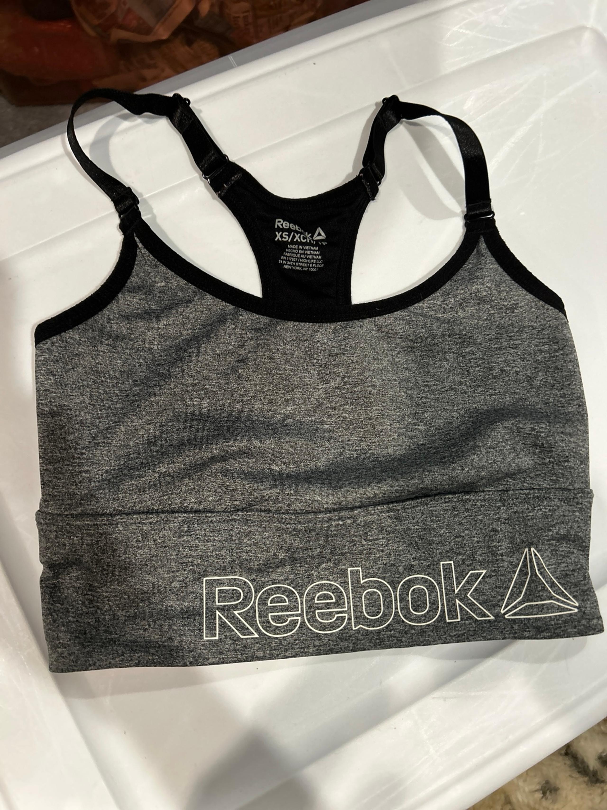 Sports Bra Reebok XS women’s Racerback heather gray