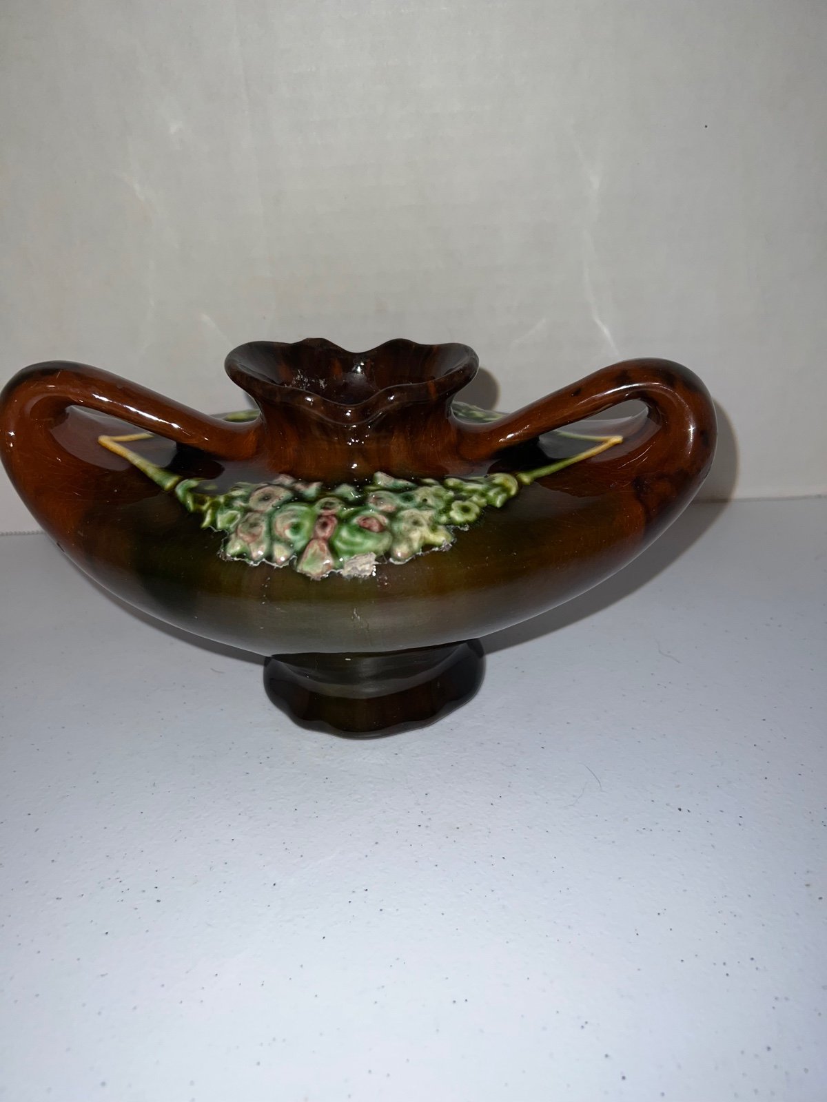 Antique Peters and Reed Pottery Aladdin Style Vase Rare Beautiful Glaze.