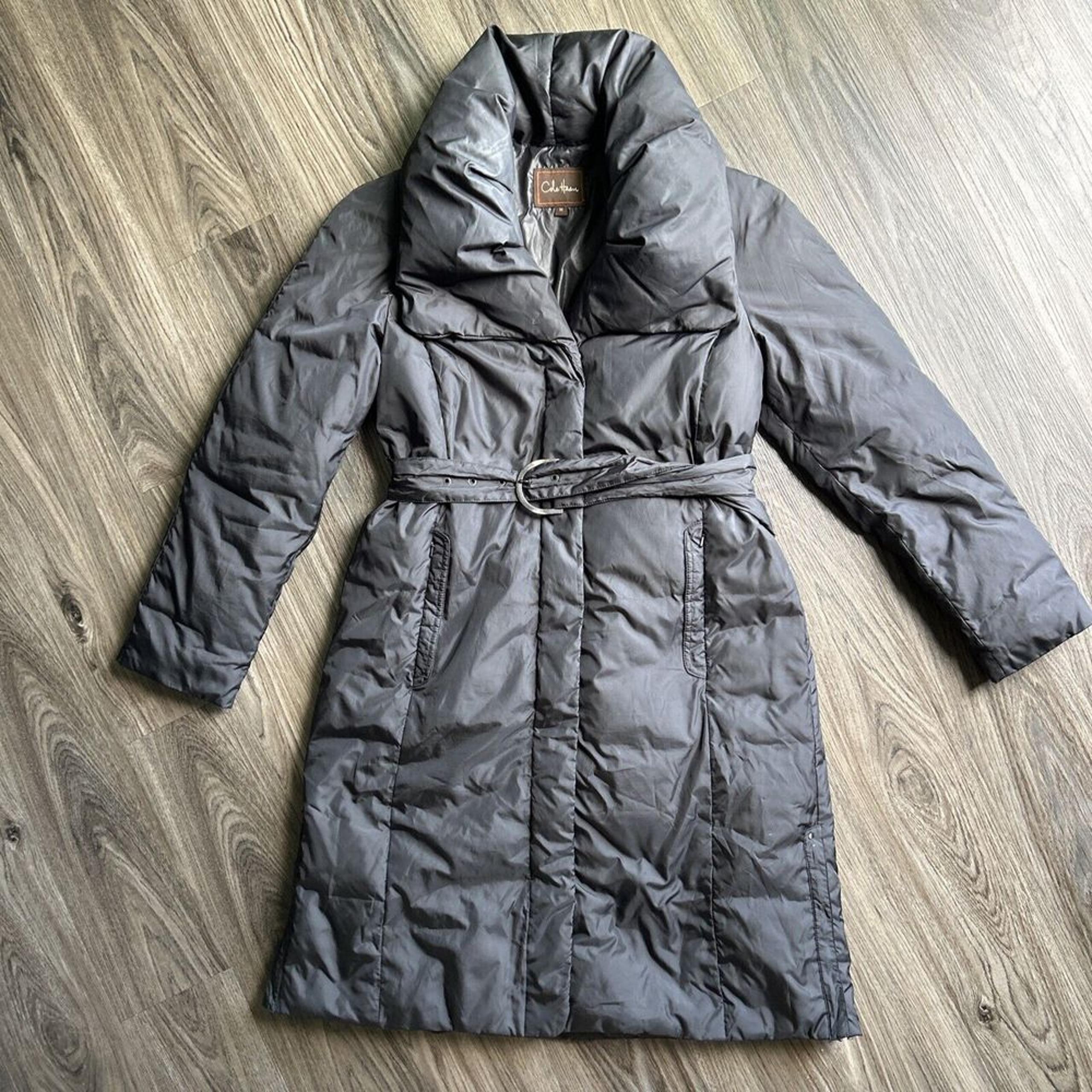Cole Haan Down Puffer Parka Jacket Women's Size Medium Black