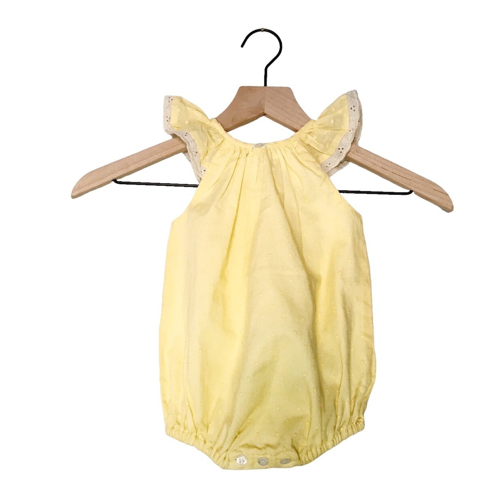 Well Dressed Wolf Yellow Swiss Dot Bubble 9M