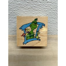 Vintage 1998 TM Henson All Night Media Dr. Seuss Wood Mounted Rubber Stamp