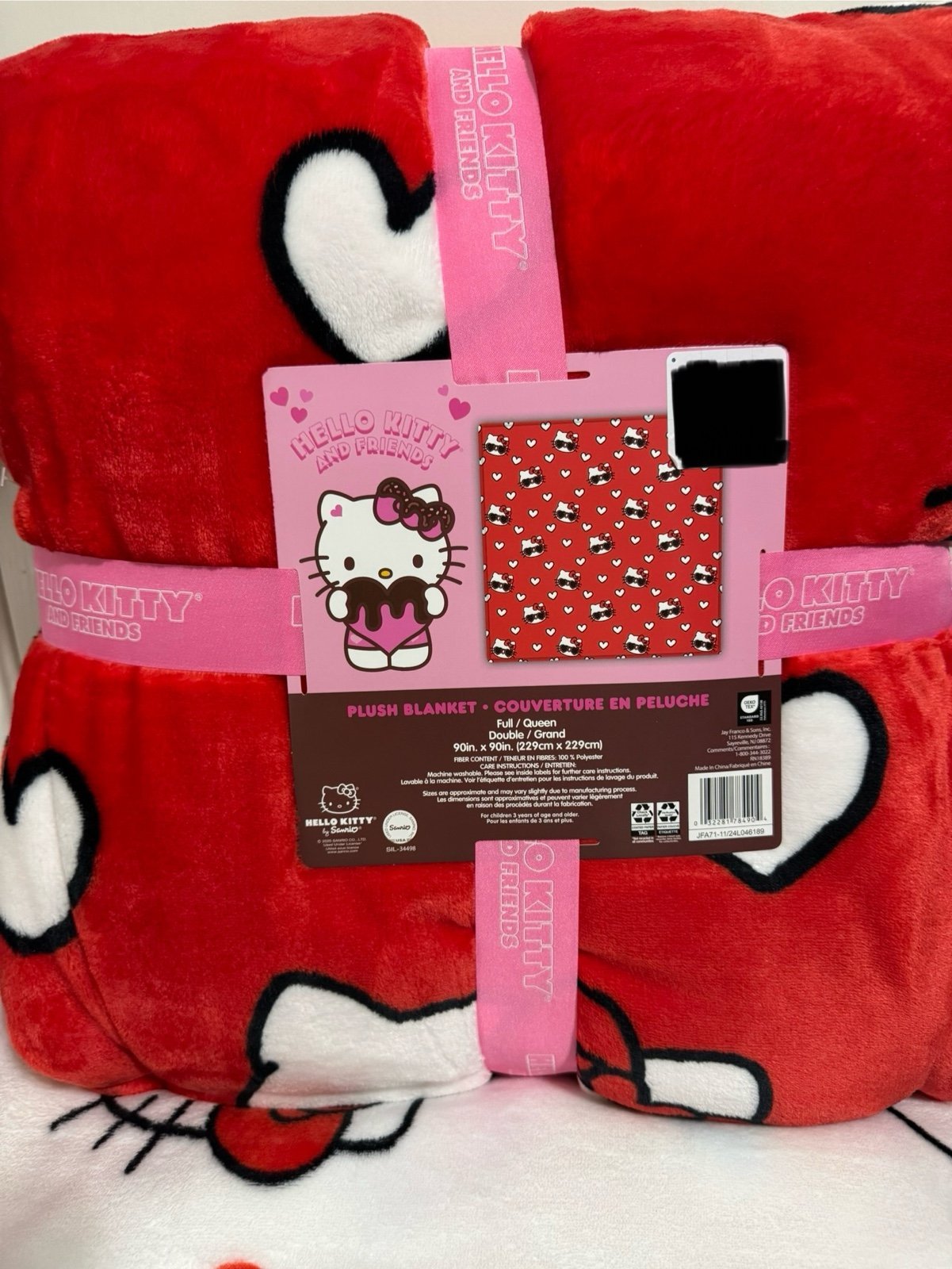 Hello Kitty Sunglasses Blanket - Full Queen Sizing