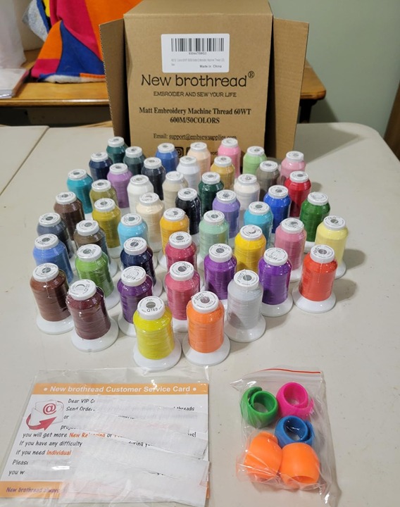 100% Frosted Matt Embroidery Machine Thread 52 Spools 40WT Each Spool 500M (550Y