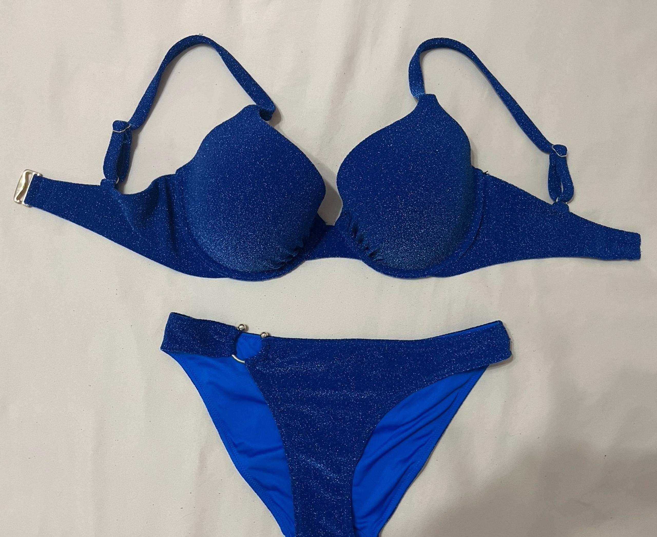 Victorias Secret shimmer blue bikini S/34DD