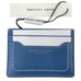 Marc Jacobs Blue Pebbled Leather Card Wallet Women's Accessories NWT
