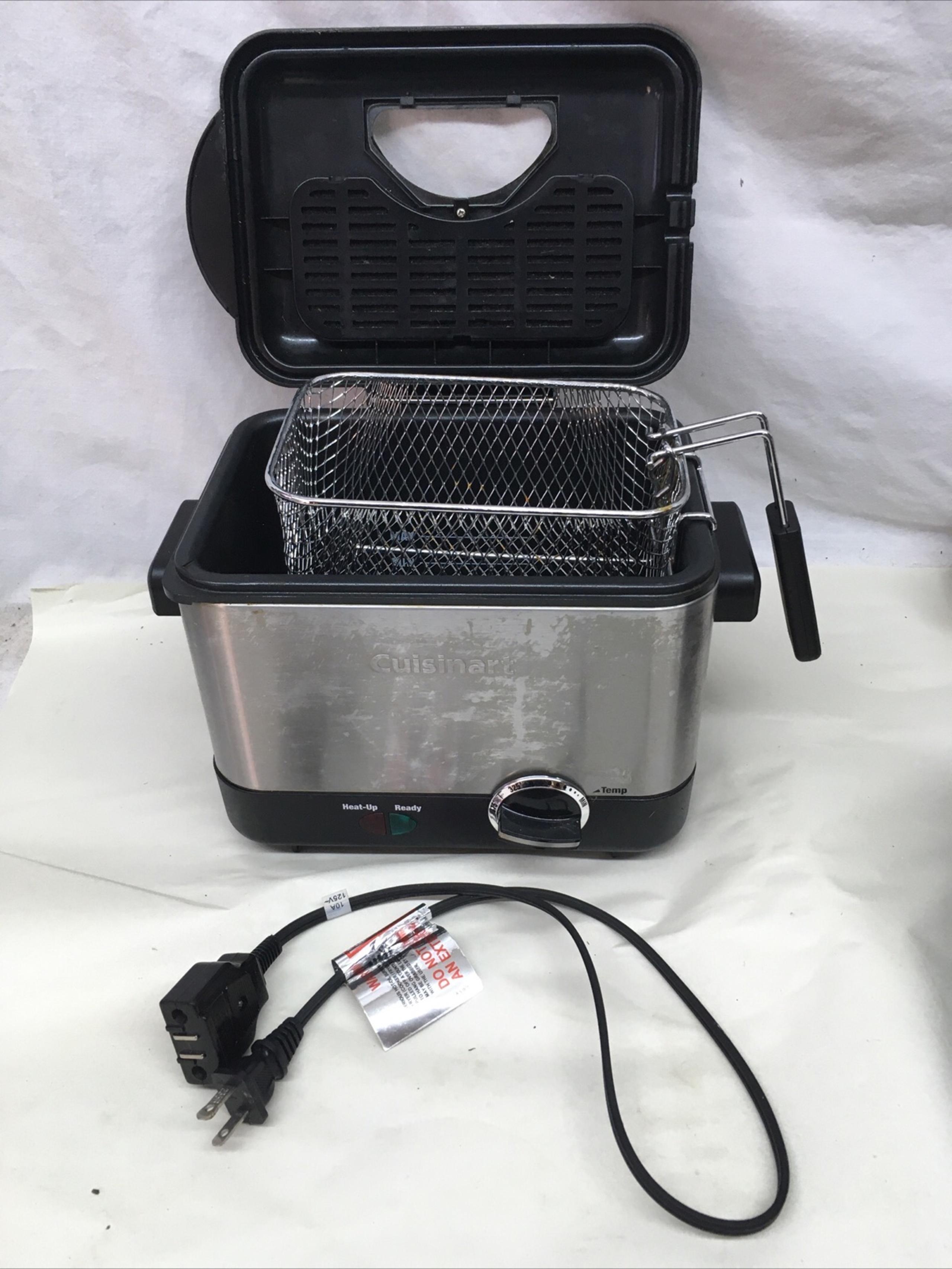 Cuisinart Mini Deep Fryer - Brushed Stainless Steel - Model# CDF-100