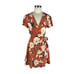 YUMI KIM Kennedy Floral Mini Wrap Dress Honey Rose Rust Size Small NWT Earthy