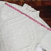 Vintage 80s Chunky Knit Mock Neck White Sweater