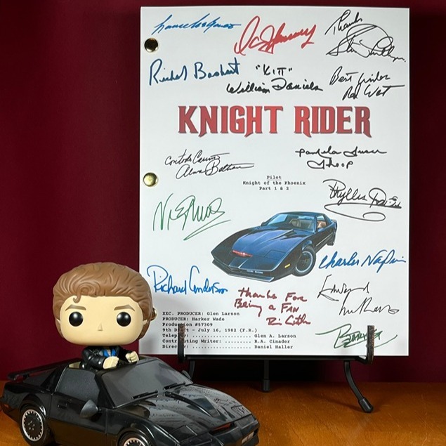 Knight Rider Pilot Script Signed- Autograph Reprints- K.I.T.T.