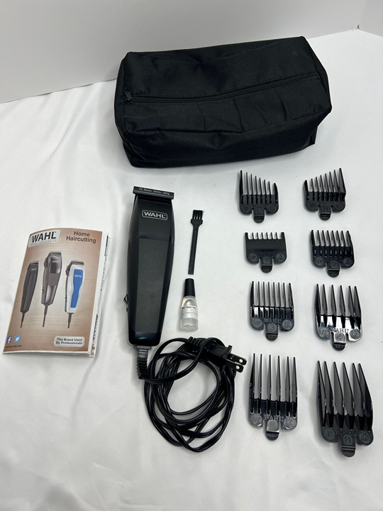 Wahl Home Cut Adjustable Model Hair Clippers Corded W/ Attachments