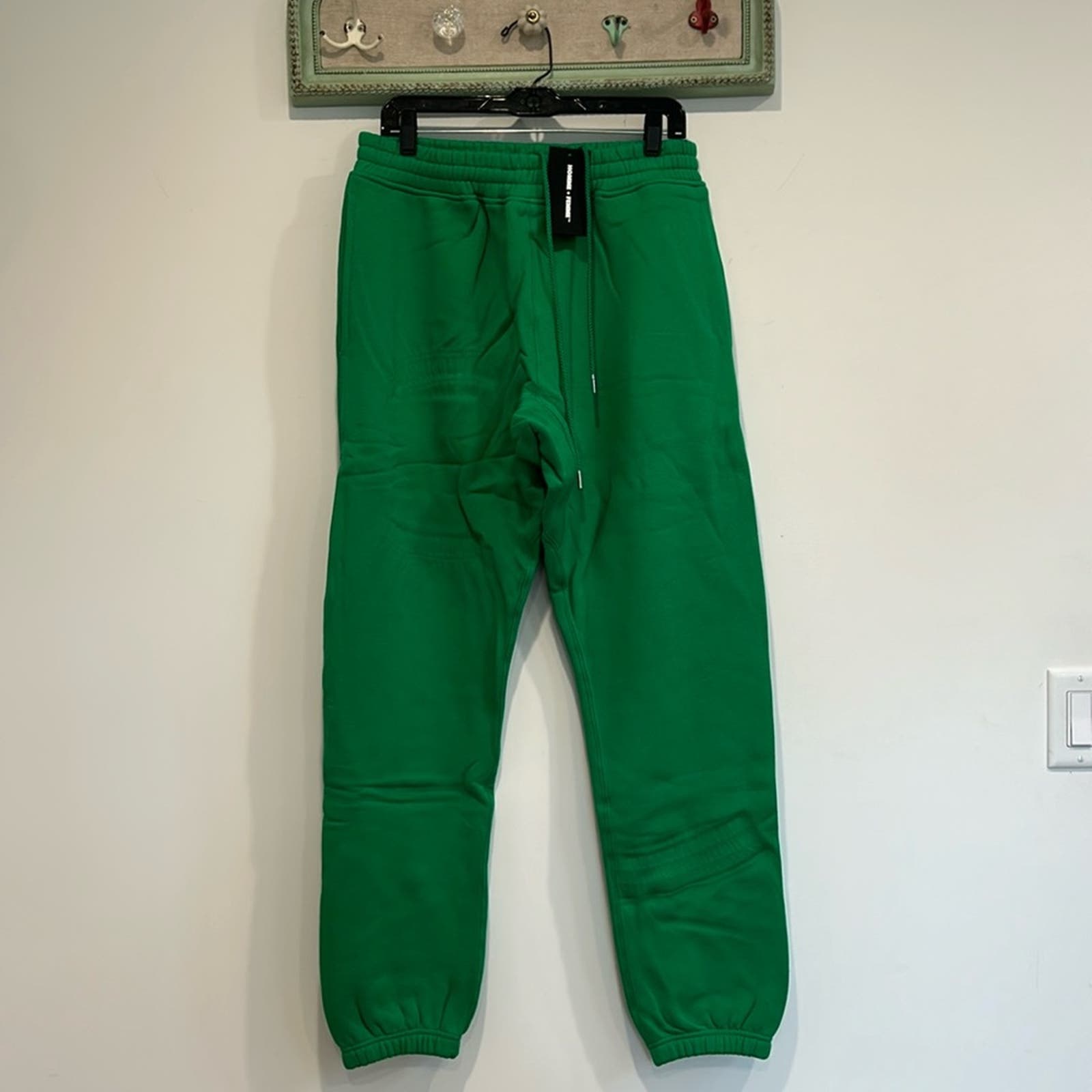 New Homme + femme streetwear green sweatpants blank men’s size xl w xxl unisex