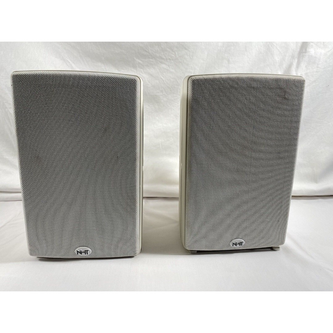 Pair NHT super one Xu speakers White