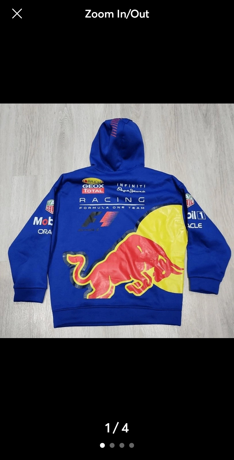 Redbull Racing  Formula One TeamRedbul Fleece Pullover Hoodie M