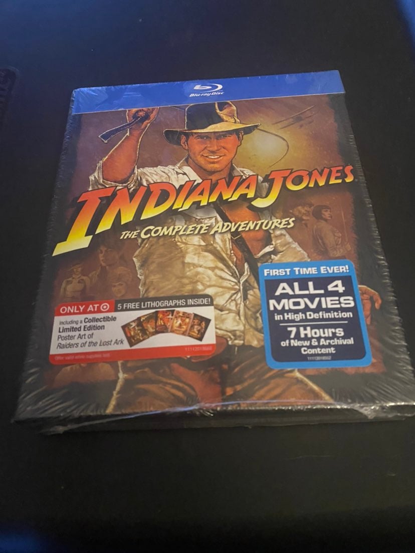 Indiana jones the complete adventures blu ray - target exclusive with lithograph