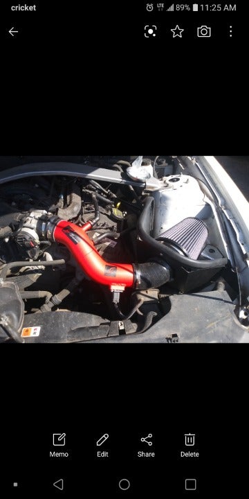 Cold air intake for a 2012 ford mustang
