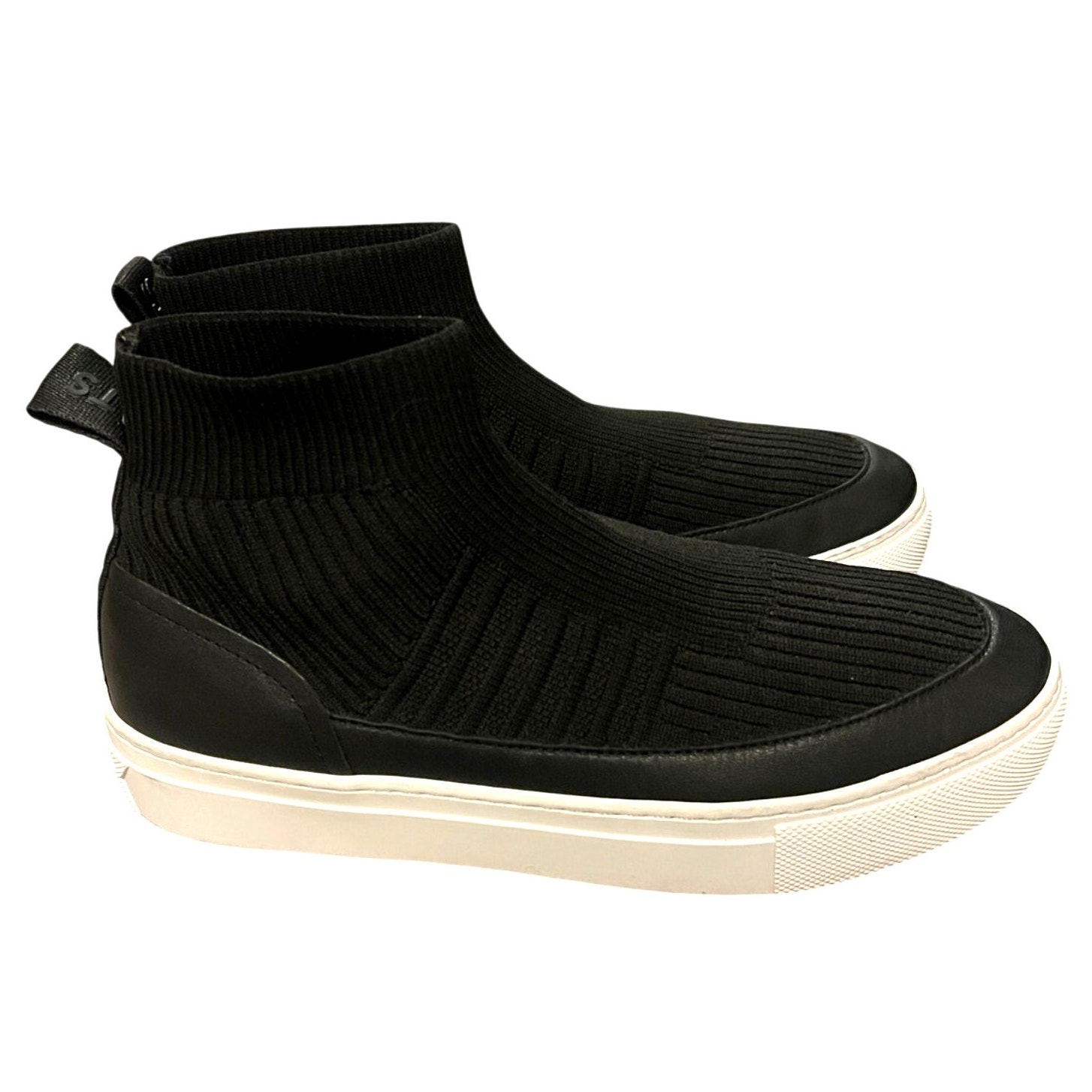 Greats Brooklyn Womans 7 Hightop Sock Boot Stretch Sneakers Ankle Booties Black