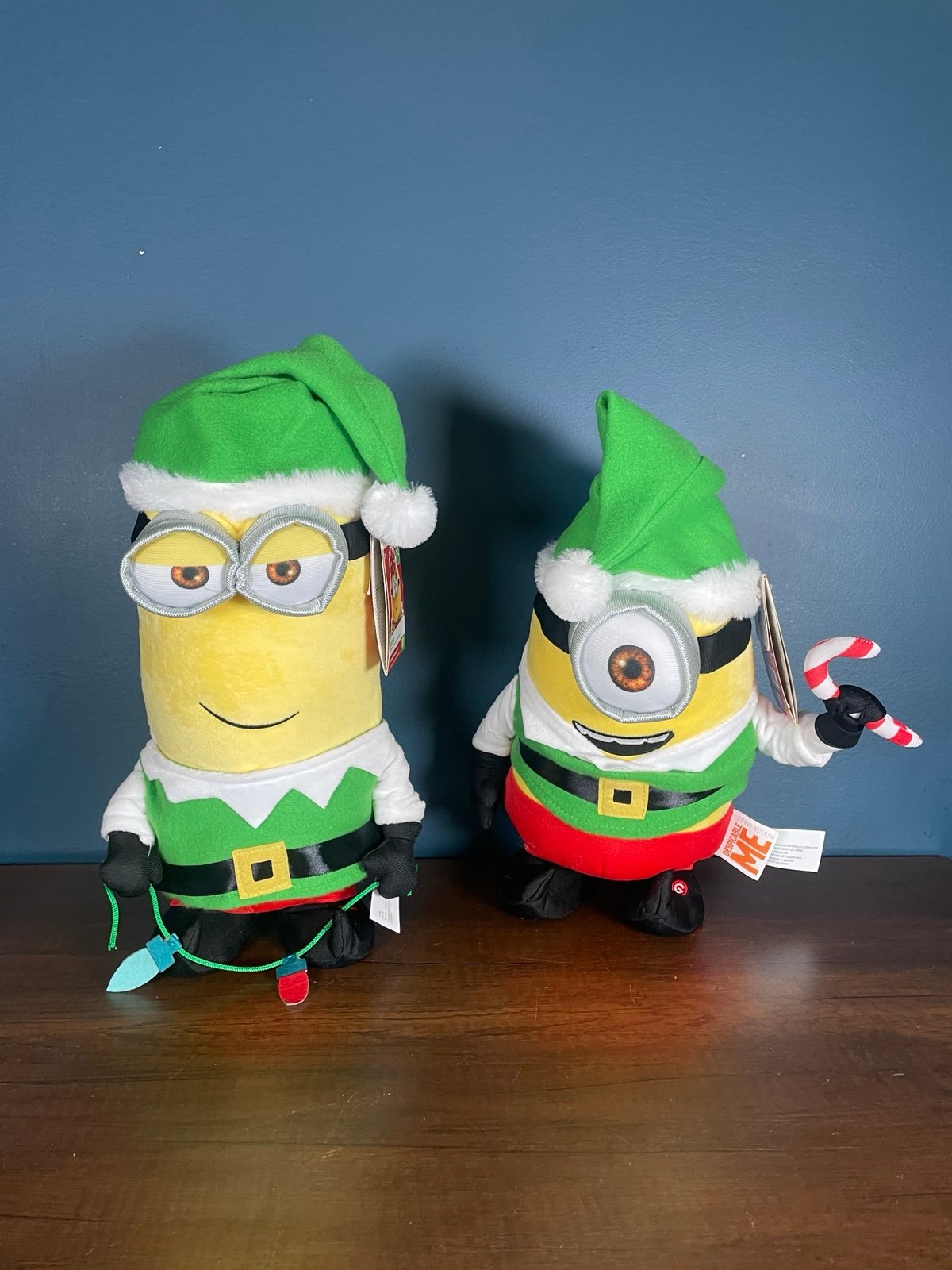 Gemmy Minions Christmas Singing Plush Despicable Me Elves Kevin Stuart Both work