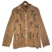 BFOFO Womans Aztec Cotton Petroglyph Shirt Shacket Large Brown Artsy Vintage 90