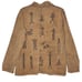 BFOFO Womans Aztec Cotton Petroglyph Shirt Shacket Large Brown Artsy Vintage 90
