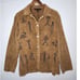 BFOFO Womans Aztec Cotton Petroglyph Shirt Shacket Large Brown Artsy Vintage 90