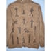 BFOFO Womans Aztec Cotton Petroglyph Shirt Shacket Large Brown Artsy Vintage 90