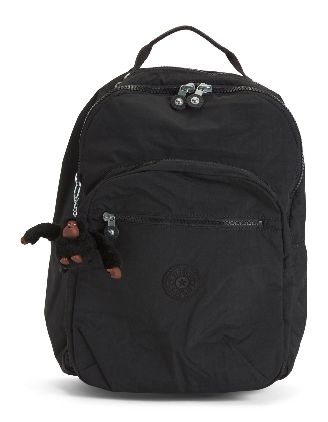 NWT Kipling Black Large backpack & monkey Charm