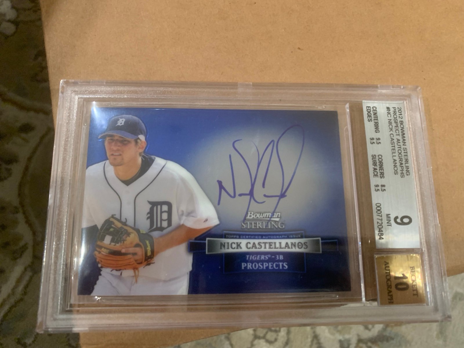 2012 Bowman Sterling - Prospect Autographs #BSAP-NC Nick Castellanos BGC 9