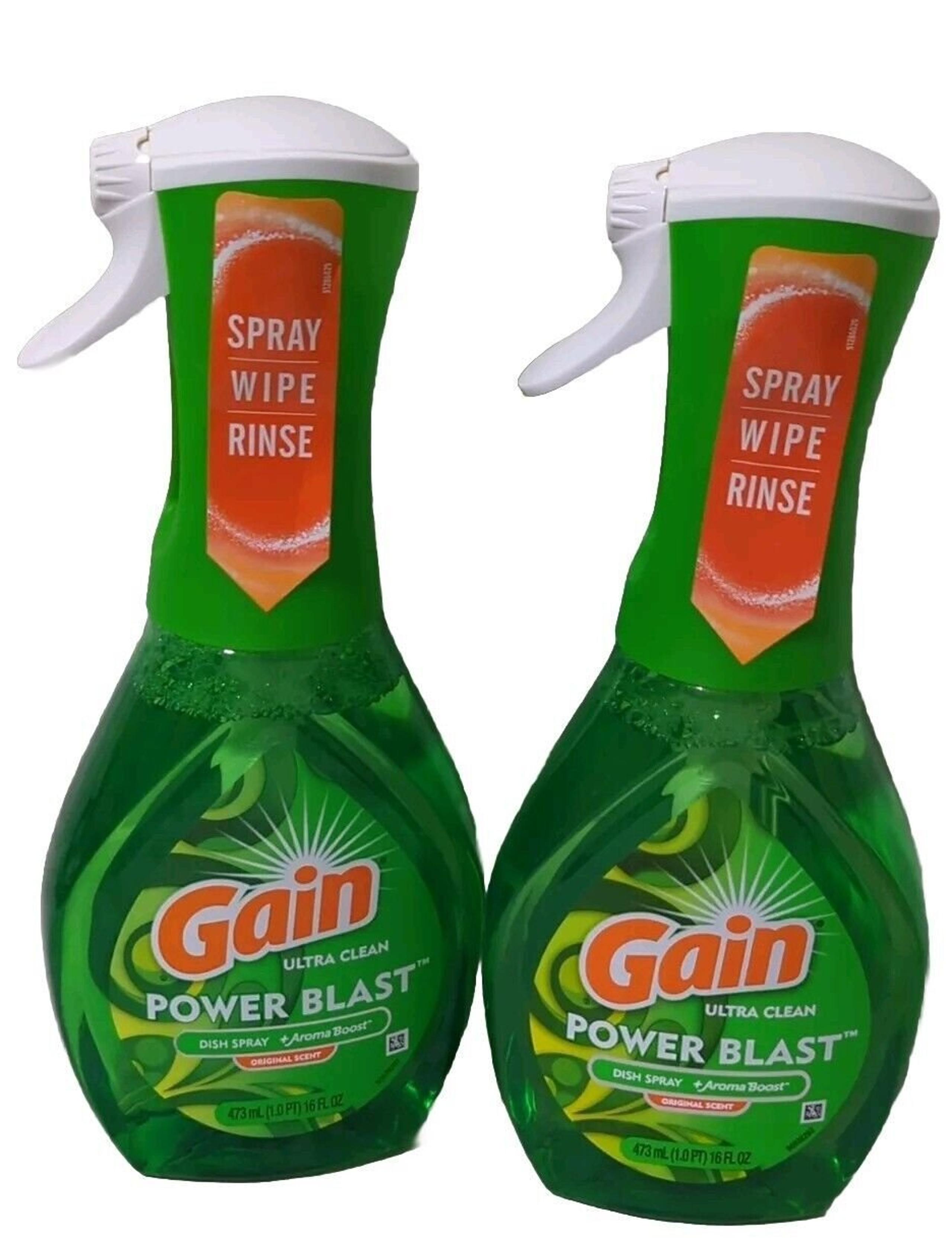 2 X Gain Ultra Clean Power Blast, Dish Spray + Aroma Boost, Original Scent 16 Oz