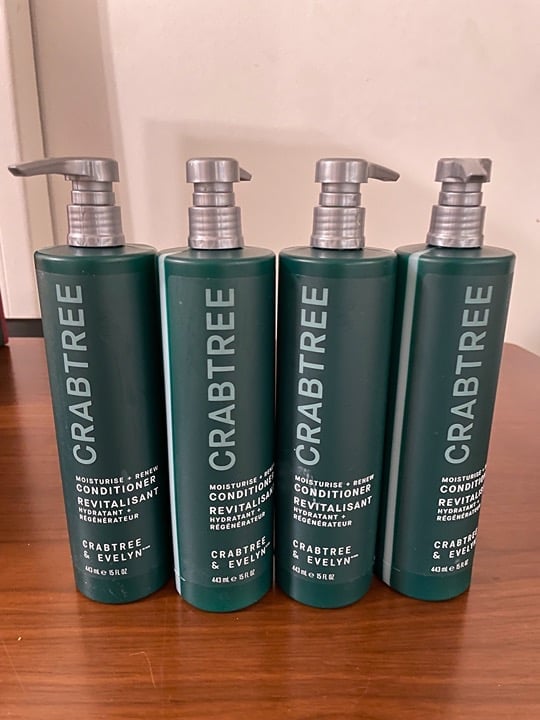 4 Crabtree & Evelyn Moisturise + Renew Conditioner Bottles 15 Oz / 443 Ml New