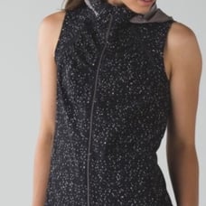 Lululemon Go The Distance Vest Butterfly Texture Mink Berry Black Womens Sz 2
