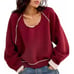 Free People We the Free Midnight Pullover in Valentine Combo