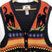 VTG Tiara International Halloween Sweater Vest Womens Med Black Cat Pumpkin Moon