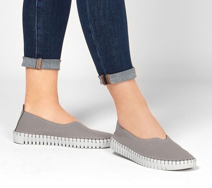 Skechers Sepulveda Blvd Charcoal Gray Air Cooled Memory Foam Slip-On Size 9.5