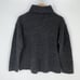 Eileen Fisher Wool Blend Turtleneck Sweater Boxy Fit Chunky Cozy High Neck Gray