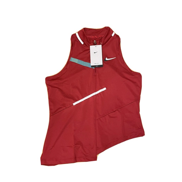 Nike NikeCourt Dri-FIT Melbourne Tennis Tank Shirt Red DD8705-690 Womens Size M