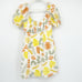 SABO SKIRT Womens Cotton Desert Leaf Printed Puff Sleeve Enga Mini Dress Size XL