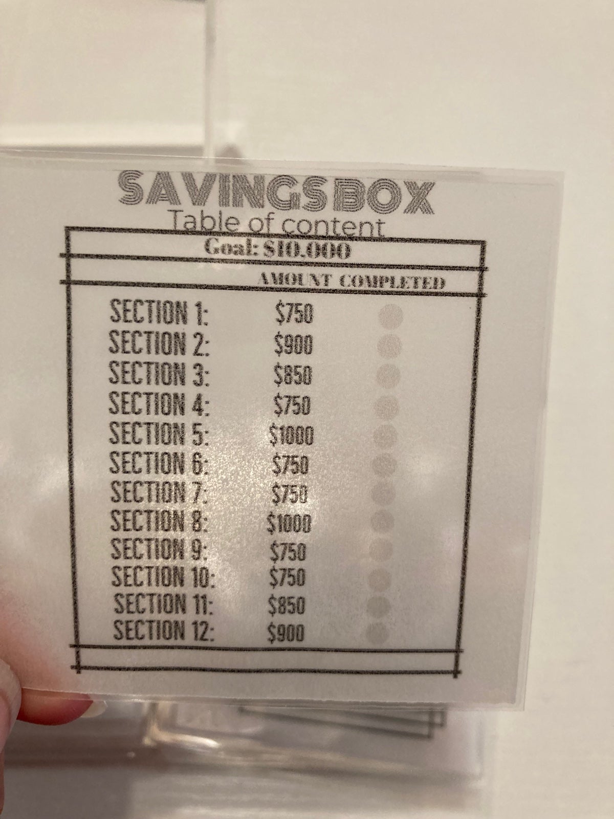10,000 Acrylic Grey Challenge Box