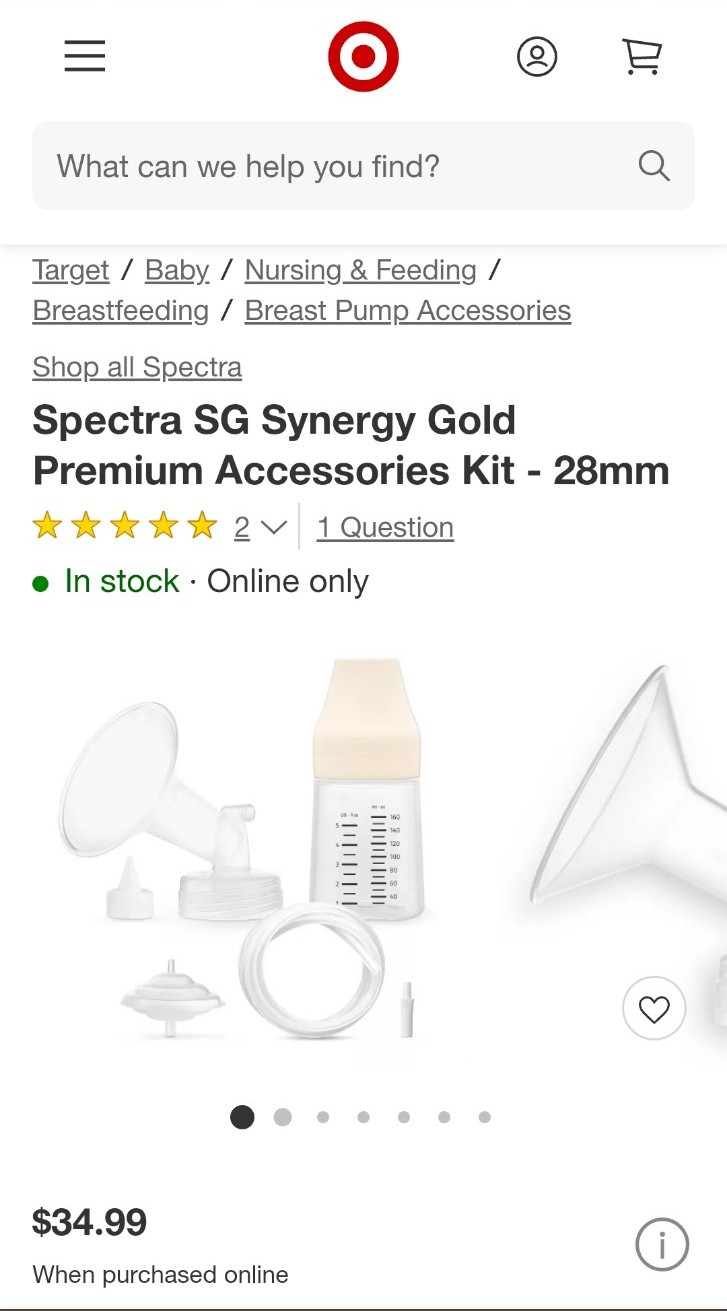 Brest pump accessories kits