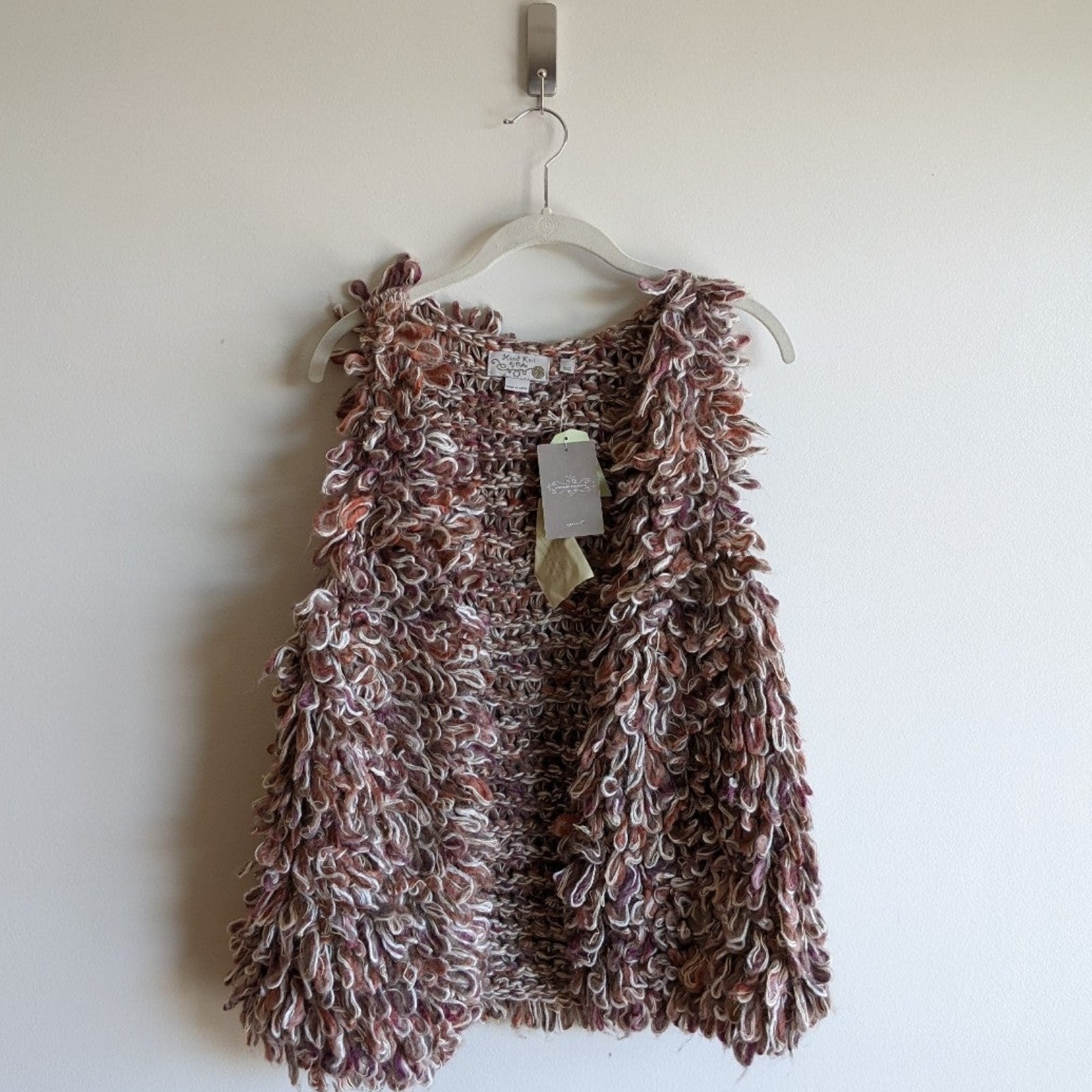 NWT Anthropologie Looped Yarn Vest Size M/L