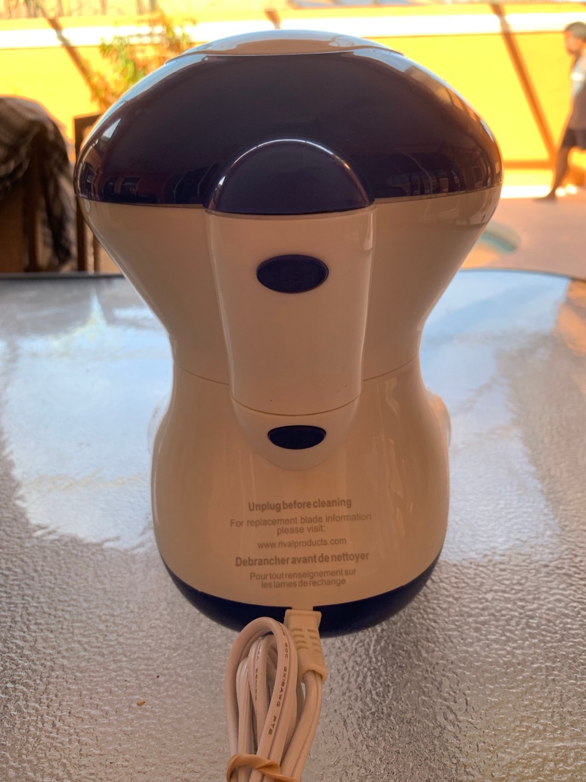 Rival snow cone maker - detail