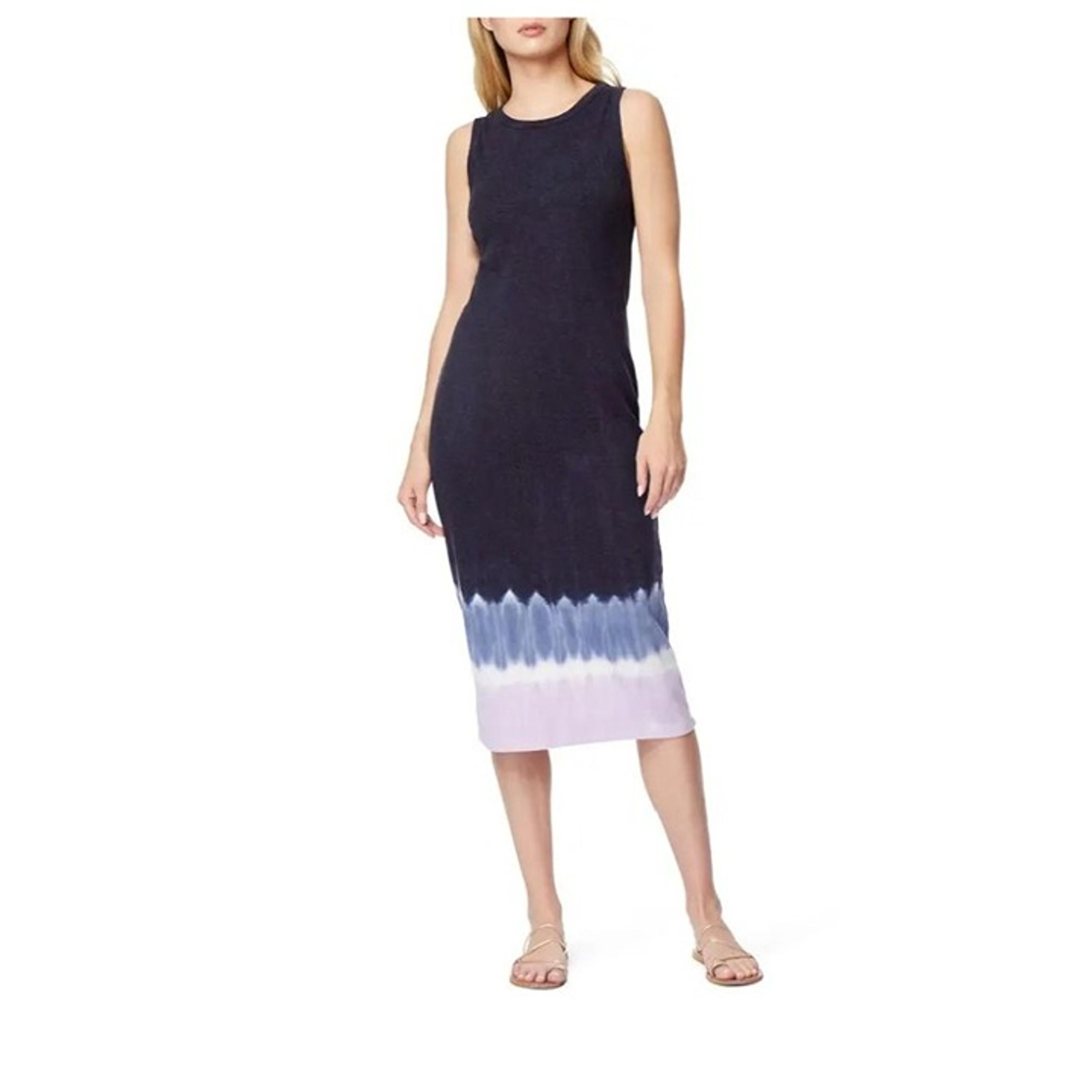 C&C California Belen Midi Tie Dye Ribbed Tank Dress Relaxed Casual Size M