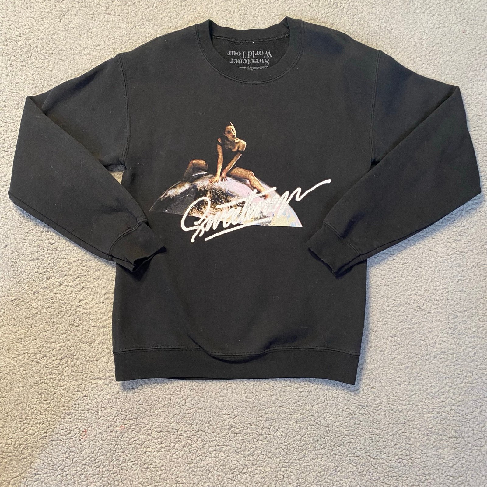 Ariana Grande Sweetener World Tour Merch Sweatshirt Black Size Small