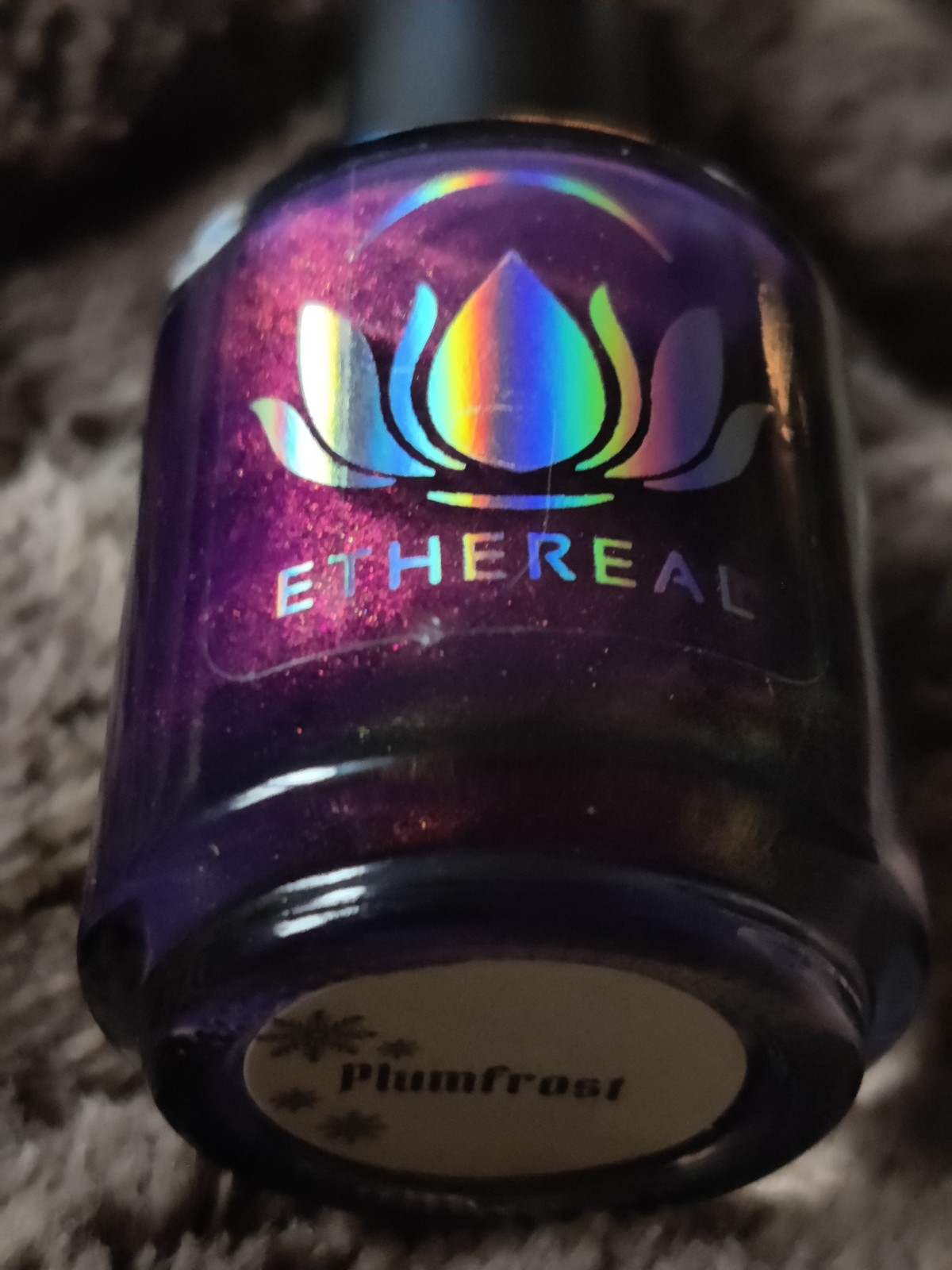 Plum frost ethereal lacquer nail