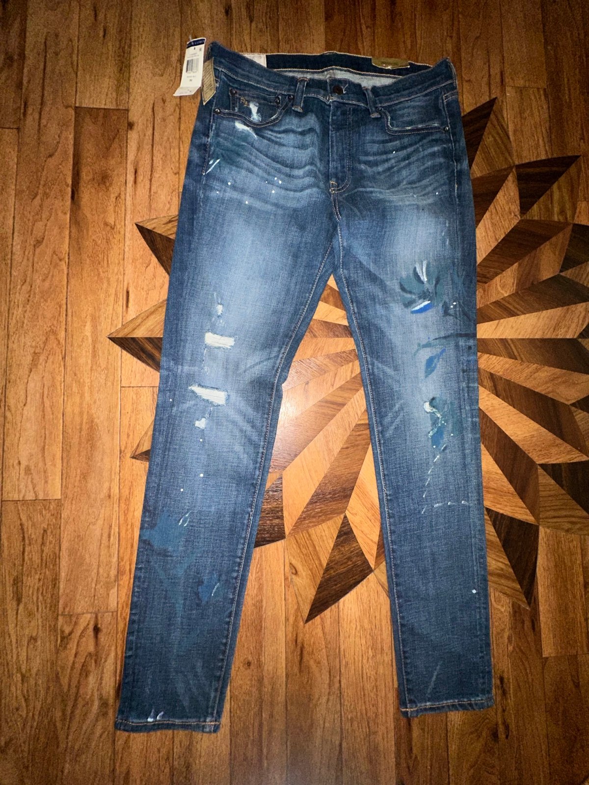 Polo Ralph Lauren Distressed Tompkins Skinny Jeans NWT Womens Size 30